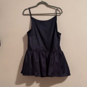 Anthropologie Navy Peplum Top
